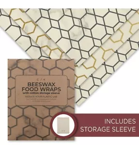 Beeswax Food Wrap,Reusable Beeswax Wrap, Eco Friendly Plastic Wraps Replacement - Picture 1 of 7