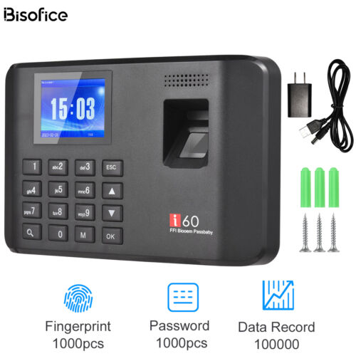 Bisofice Fingerprint Time Clock Password Attendance Machine for Employee L1D9