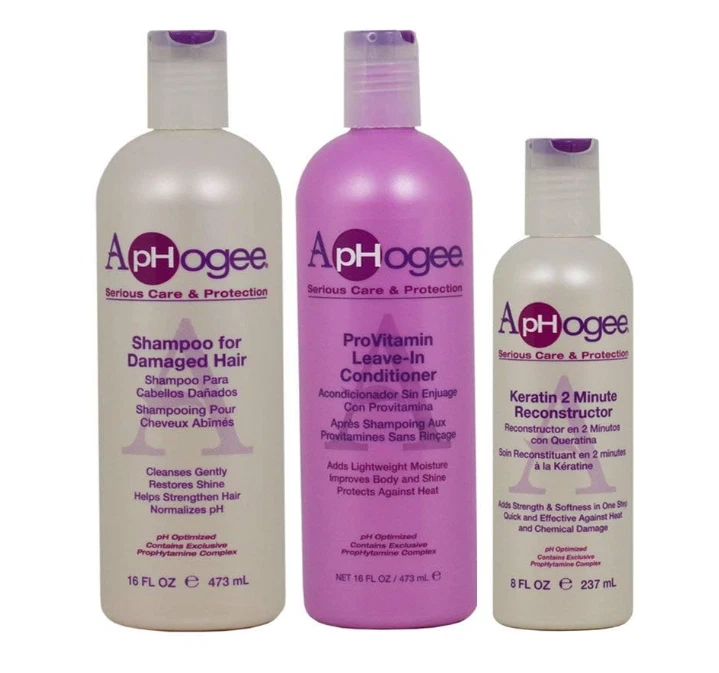Champú ApHogee cabello dañado + ProVitamin sin enjuague (16 oz) queratina 2 (8 oz Foto 1 de 2