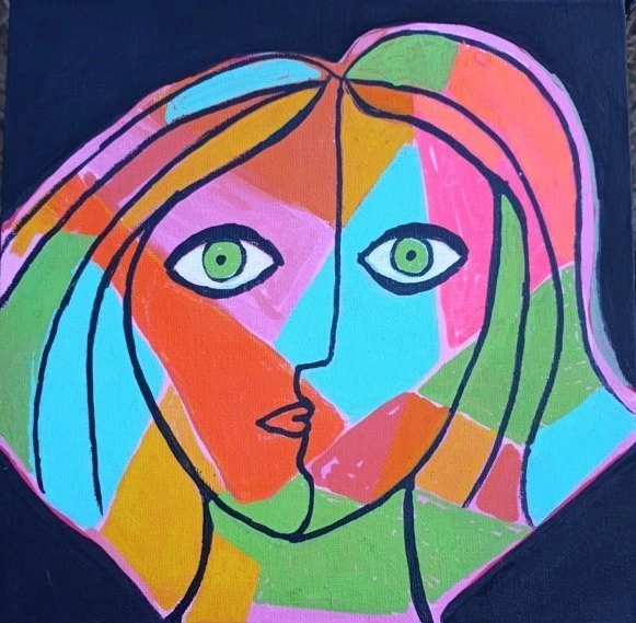 Expresionismo Abstracto Mujer Cubismo Retrato Forastero Arte Popular Pintura Laura Foto 1 de 1