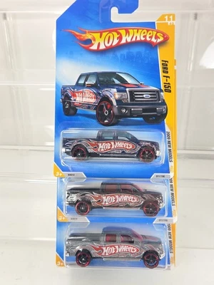 Ford F-150 2009 nuevos modelos ’09 Hot Wheels (lote de 3) negro/gris/azul con ruedas O5 Foto 1 de 4