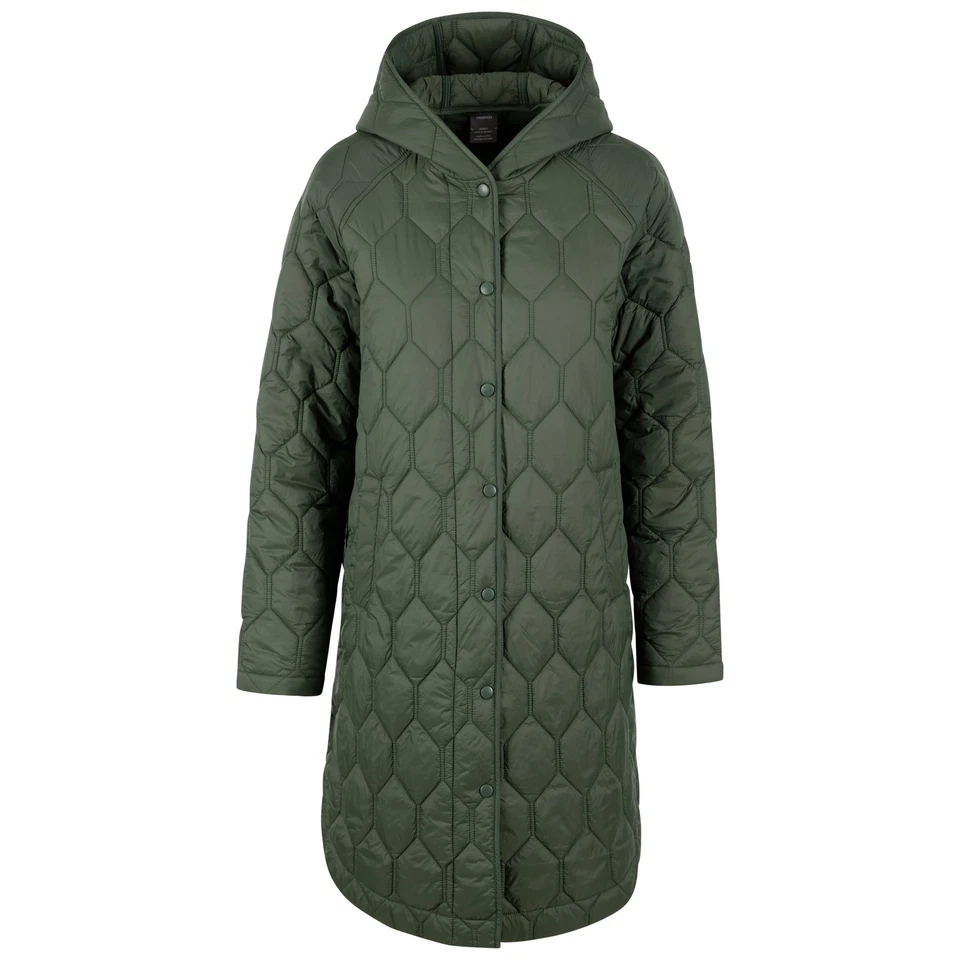 Trespass Womens Quilted Jacket Lightly Padded Long Length Coldheat Phase - Image 1 of 1