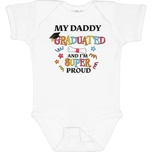Inktastic My Daddy Graduated And I'm Super Proud Baby Bodysuit School Dad Father - Picture 1 of 9