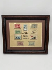 Battles of the Civil War 1861-1865 Set of 9 Mint US Postage Stamps FRAMED - Foto 1 di 8
