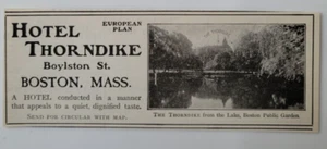 Hotel Thorndike Bolyston St Boston MA 1902 Publicidad impresa Perspectiva ~5,5x2" - Imagen 1 de 1