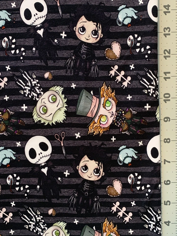 Nightmare Before Christmas Custom Fabric Fat Quarter 18x28” Cotton Spandex Tim B - Image 1 of 1