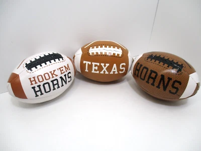 Lote de 3 mini pelotas de fútbol suaves Rawlings Texas Longhorns juguetes de peluche Foto 1 de 4