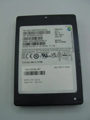 DISCO DURO INTERNO SSD SAS 2.5" - SAMSUNG PM1643a MZ-ILT960B 960GB/12Gbps Foto 1 de 4