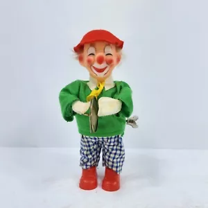 Vintage Musical Clock Work Clown with Cybals Wind Up Key East-West L@@K! - Picture 1 of 5