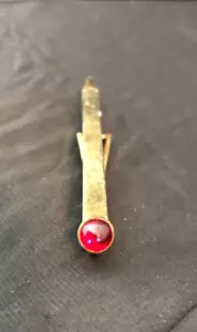 Tie Clip, Designer Anson Red Stone and Mechanical Pencil Mid Century Circa 1950s - Picture 1 of 4
