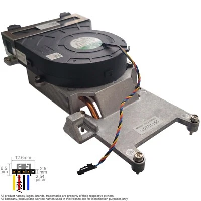 CPU Cooler Blower Cooling Fan Heatsink Socket 1155 Dell J50GH Sunon PFC0251BX - Image 1 of 4
