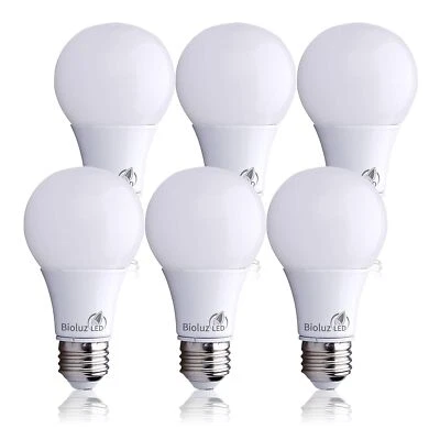Bioluz LED 40 Watt LED Light Bulbs 5000K Daylight 6 Watts = 40W Non-Dimmable ... - Image 1 of 4
