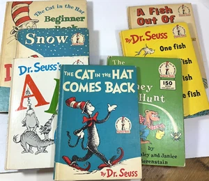 Vintage Kinder Anfänger Hardcover Buch Posten von 7 1958-1963 Dr. Seus Berenstain & - Bild 1 von 13