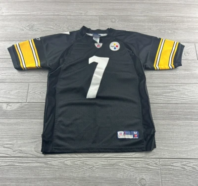 Camiseta de fútbol americano juvenil del equipo L de los Pittsburgh Steelers Ben Roethlisberger Reebok NFL Foto 1 de 4