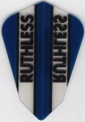 Blue and Clear Fantail RUTHLESS Dart Flights: 3 per set