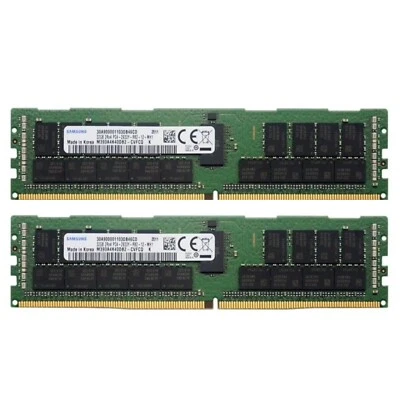 Samsung 64GB (2X32GB) DDR4 2933MHz PC4-23400 ECC Registered Server Memory Ram - Image 1 of 4