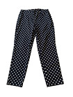 ROBELL MODEL 09 NAVY BLUE & WHITE SPOT TROUSERS SIZE UK 12 IMMACULATE