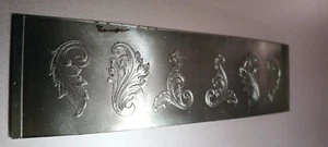 Paisley Pattern Texture Rolling Mill Plate Jewelry made by Potter , steel - Picture 1 of 5