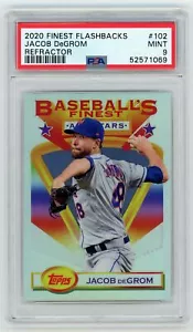 2020 Topps FINEST FLASHBACKS JACOB DEGROM REFRACTOR PSA 9 MINT METS #102 - Picture 1 of 1