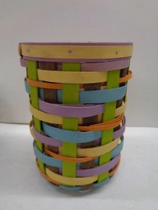 Longaberger 2016 Forever Spring Jarrón Cesta Colorido Tejido Pascua Nuevo RETIRADO - Imagen 1 de 2