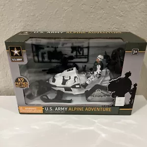 U.S. ARMY ALPINE ADVENTURE SET SNOW MOBILE K9 DOG ARCTIC WINTER G.I. JOE BBI NEW - Picture 1 of 12