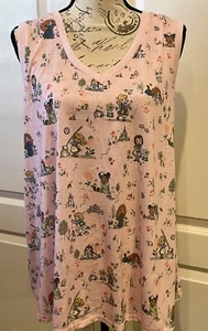 Pijama Princesa Disney Pijama Rosa Manga Corta Camiseta sin Mangas Damas Castillo Talla XL - Imagen 1 de 10