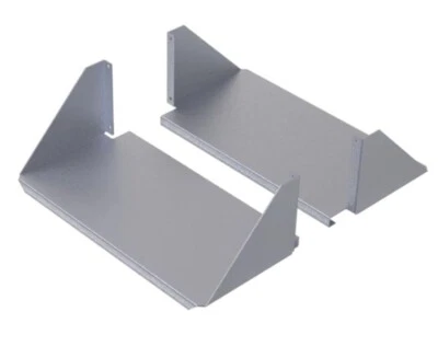 HOFFMAN ESHDHDA19 Doble Cara Sólido Resistente Estante 4U, Cepillado, Aluminio. Foto 1 de 4