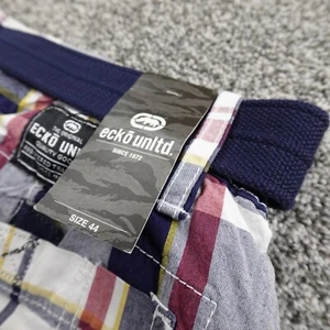 NEW Ecko Unltd Shorts Mens 44 Madras Cargo Utility Skate Baggy Grunge Rap Y2K - Picture 1 of 11