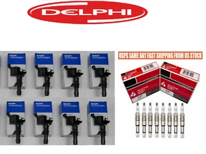 8+DELPHI Ignition Coils +8 Motorcraft Spark Plugs For 06-2008 Lincoln Mark LT - Picture 1 of 3