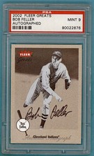 2002 Fleer Greats Bob Feller Auto Issue PSA 9! Indians! POP 1! Hall-of-Fame!