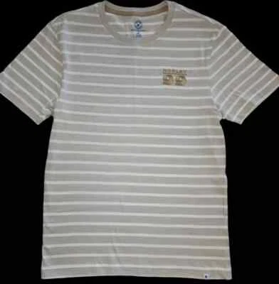 Hurley T 恤男式小骨条纹航海沙滩装超柔软全新带标签 — 第 1/3 张图片