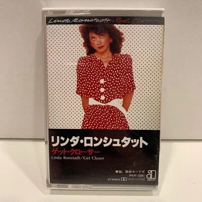 Linda Ronstadt - Get Closer JAPANESE Cassette RARE OOP w/ Folded Lyric Sheet - Image 1 of 4