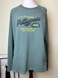 Patagonia Sweatshirt Women Size L Organic Cotton Viva List Funhongs Green - Picture 1 of 8
