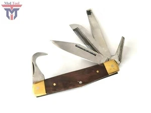 Herramienta de cuidado de caballos herrador cuchillo multi peine selección aseo bolsillo transporte - Imagen 1 de 3