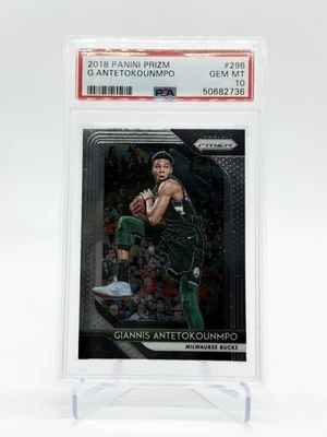 Prizm Giannis Antetokounmpo #296 2018-19 PSA 10 Bucks gema como nueva - ¡cantidad! Foto 1 de 3