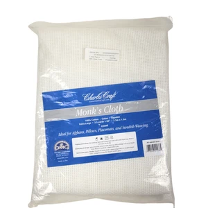 Charles Craft Monk's Cloth 2.5 Yards X 60" 100% Cotton DMC 7 Count White New - Picture 1 of 3