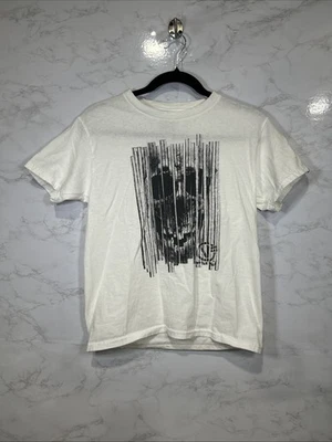 Camiseta Vans Off The Wall Niños Logo Blanca Manga Corta Gráfico Calavera Talla Mediana Foto 1 de 4