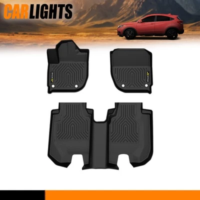 Fit for 2016-2022 Honda HR-V All-Weather TPE Rubber Liners 3pc Car Floor Mats Foto 1 de 4