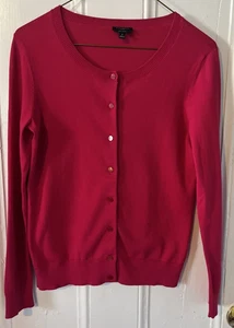 Nuevo sin etiquetas Cárdigan Suéter Talbots Petites Rosa Fucsia Suave Algodón Pima Talla PP - Imagen 1 de 6
