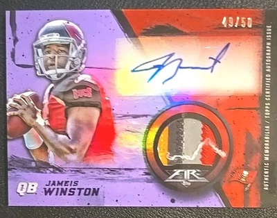 2015 TOPPS FIRE JAMEIS WINSTON PATCH COM COSTURA /50 AUTOGRAFADO NY GAINTS RC - Imagem 1 de 3