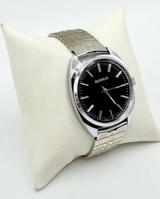 Vge Benrus 17 珠宝自上发条男士腕表无水晶 — 第 1/4 张图片