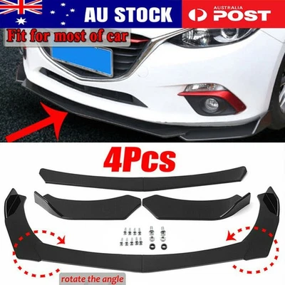 AU Glossy Front Bumper Lip Spoiler Splitter For Mitsubishi Lancer CJ CE CY CF - image 1 of 4