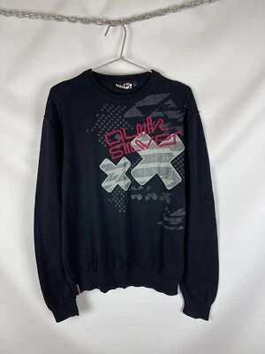Quiksilver vintage big logo black knitted sweater sweatshirt - Image 1 of 4