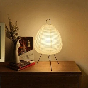 Japanische Wabi-Sabi Akari Tischlampe Stativ Reispapier Laterne Licht UK LAGER - Bild 1 von 8