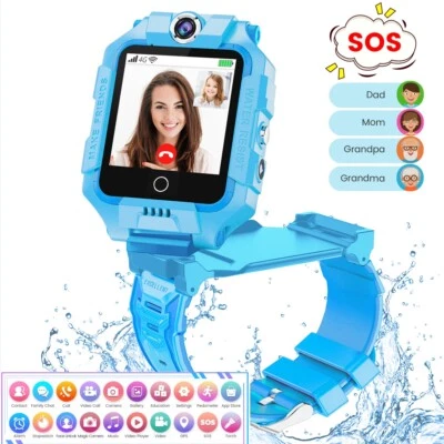 Kids SmartWatch Phone Watch with Camera GPS Tracker Video Call Torch Pedometer - Image 1 of 4