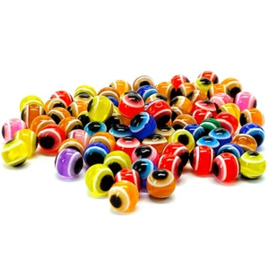 100pcs Fishing Eye Fishing Beads Acrylic Fishing Line Beads multicolour Rigging - Picture 1 of 17