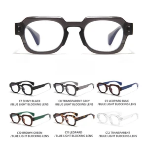 Hombres Mujeres Cuadrado Azul Bloqueo de Luz Gafas de Lectura Lentes Transparentes Monturas - Imagen 1 de 27