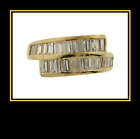 14K Solid Yellow Gold Diamond Fashion Wedding Ring