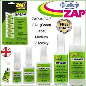 ZAP-A-GAP CA+ Glue (Green Label) Medium Viscosity Fills Gaps Models Repairs Diy
