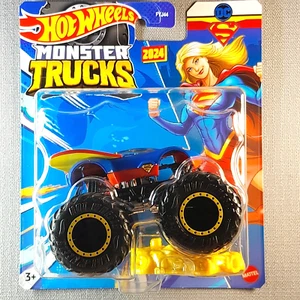Hot Wheels Monster Trucks "SUPERGIRL" New For 2024 DC And Warner Bros 1:64 Scale - Picture 1 of 17